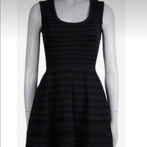 M Missoni black knit sleeveless mini dress